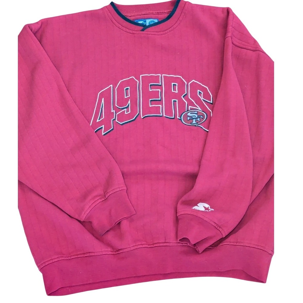 Vtg‎ Starter San Francisco 49ers 90s Mens Large NFL Sweater Red Ribbed Logo XL